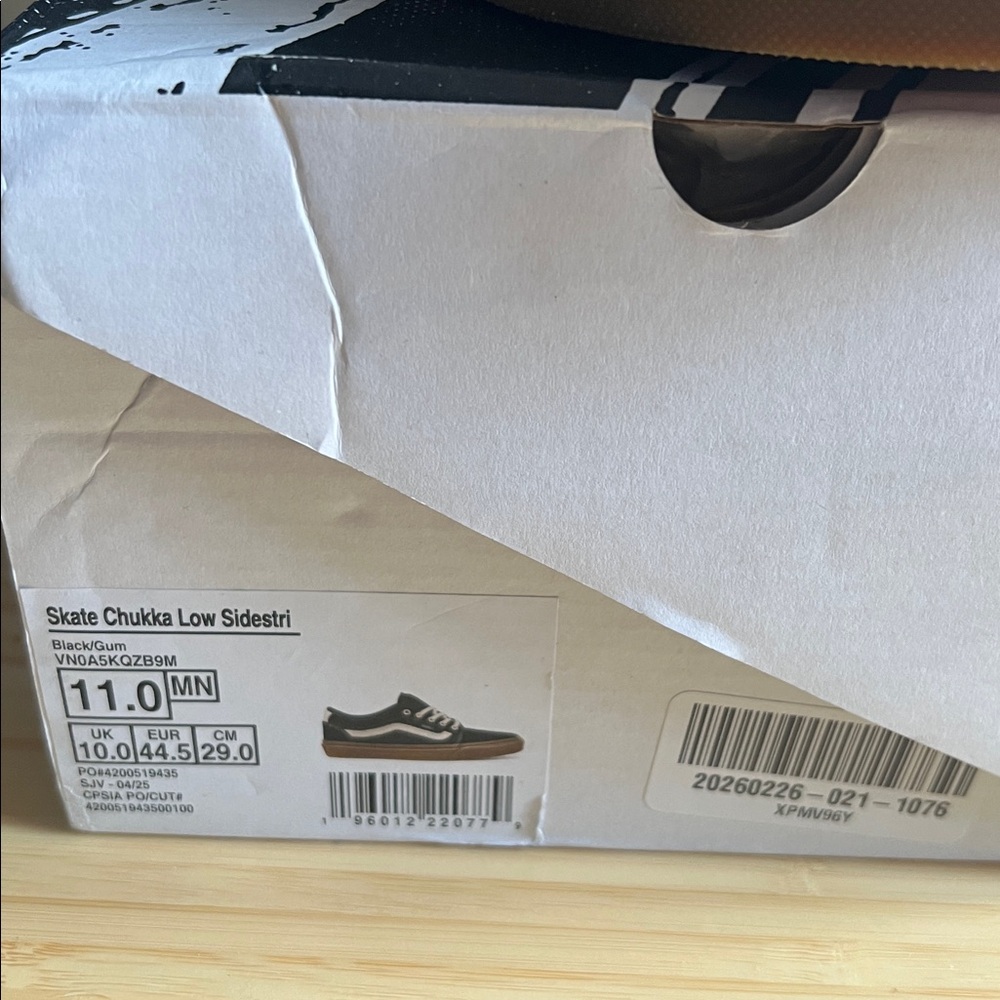 Vans Skate Chukka Low Size 11 Black Gum - Picture 2 of 6